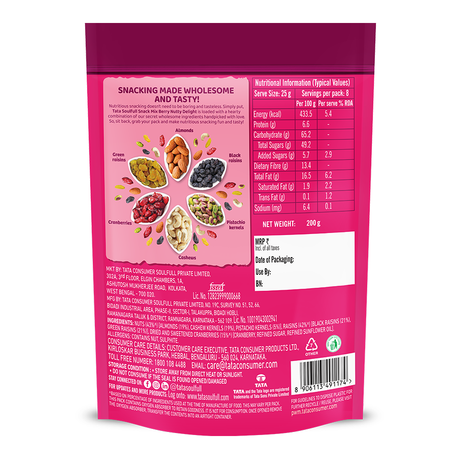 Snack Mix - Superfood Delight 200g + Berry Nutty Delight 200g + Protein Punch 200g Combo | 600g