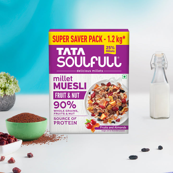 Millet Muesli - Fruit & Nut 400 gms (Buy 2 Get 1 Free) | 1200g