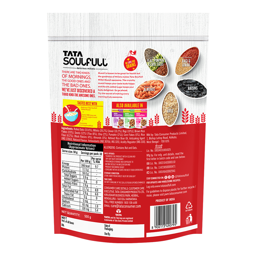 0% added Sugar - Millet Muesli | 500g