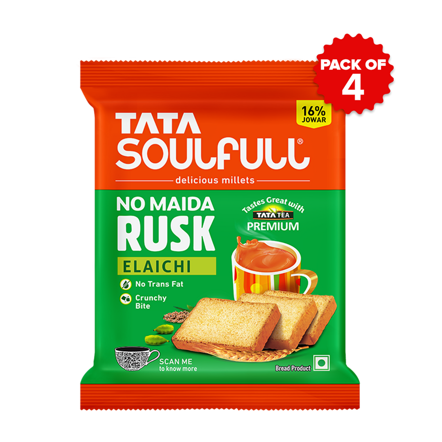 No Maida Rusk - Elaichi | Pack of 4 | 183g x 4