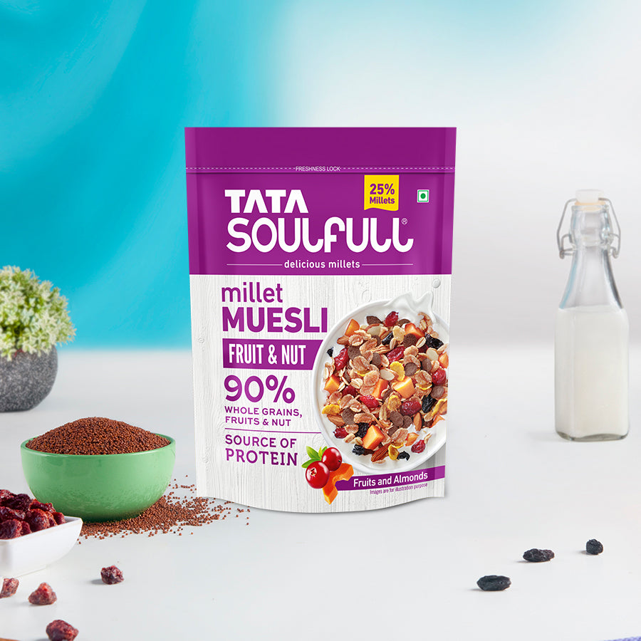 Millet Muesli - Fruit & Nut 500g + Millet Granola - Almonds & Cranberries 400g | 900g