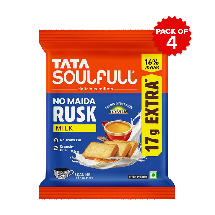No Maida Rusk - Milk | Pack of 4 | 198g x 4