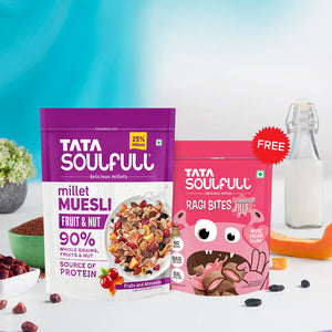 Millet Muesli - Fruit & Nut | 500g + Strawberry Fills 250g (Free)