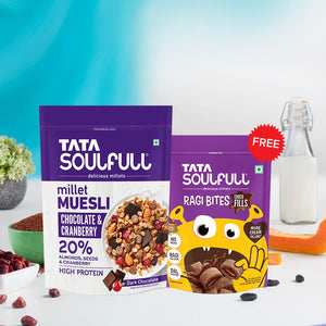 Chocolate & Cranberry Millet Muesli - 500g + Choco Fills 250g (Free) | 750g