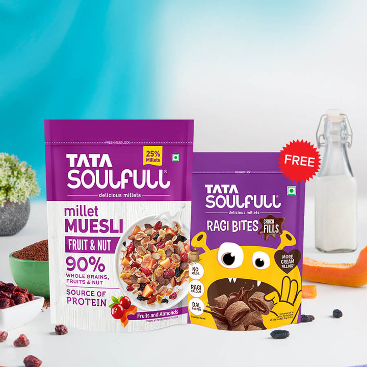 Millet Muesli - Fruit & Nut 500g + Choco Fills 250g (Free) | 750g