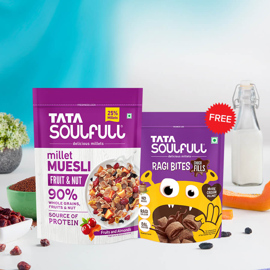 Millet Muesli - Fruit & Nut | 500g + Choco Fills 250g (Free)