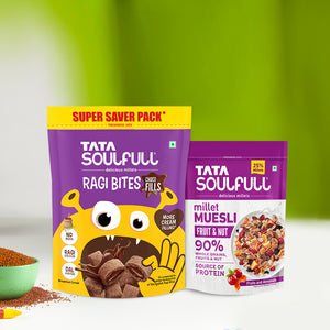 Millet Muesli - Fruit & Nut 500g + Ragi Bites Choco Fills 1000g | 1500g