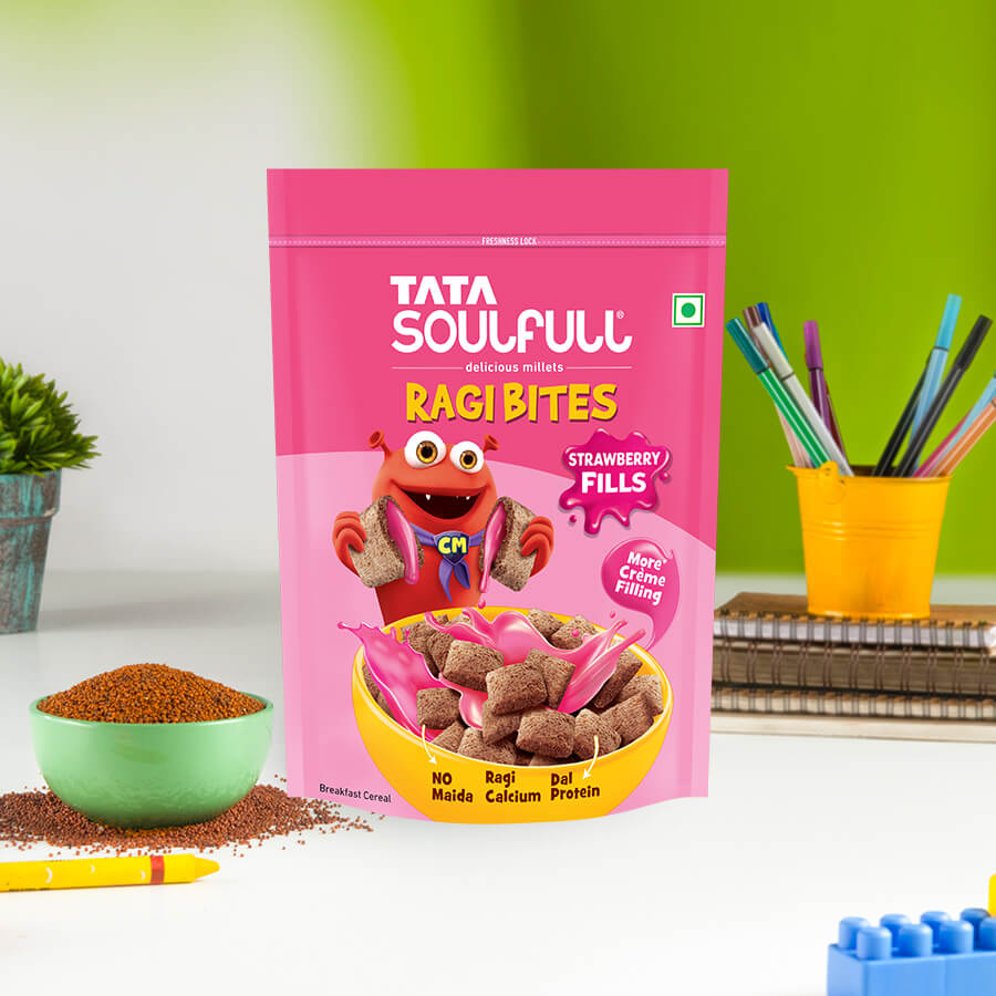 Ragi Bites - No Maida Choco 1200g + Ragi Bites Strawberry Fills 250g | 1450g