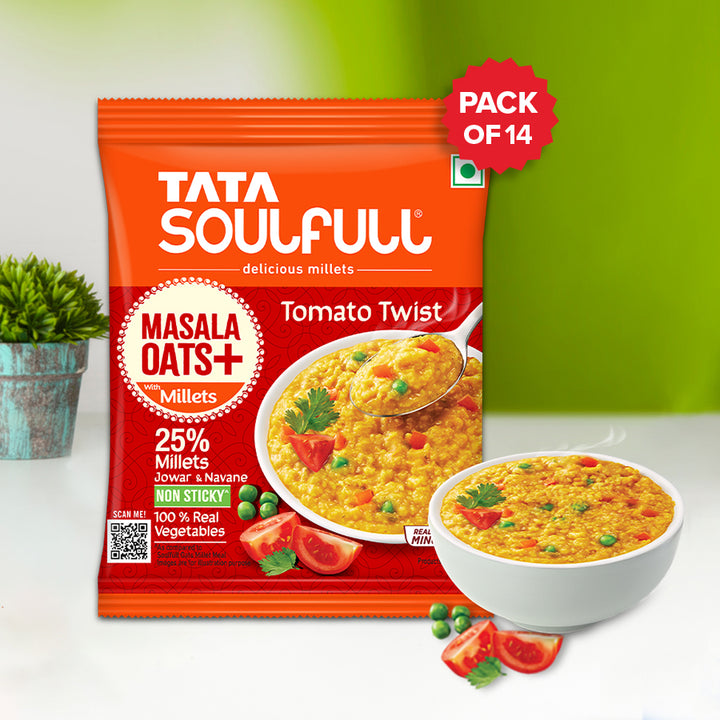 Masala Oats+ - Tomato Twist 14 Pack | 38g