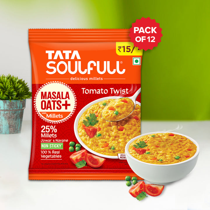 Masala Oats+ - Tomato Twist 12 Pack | 35g